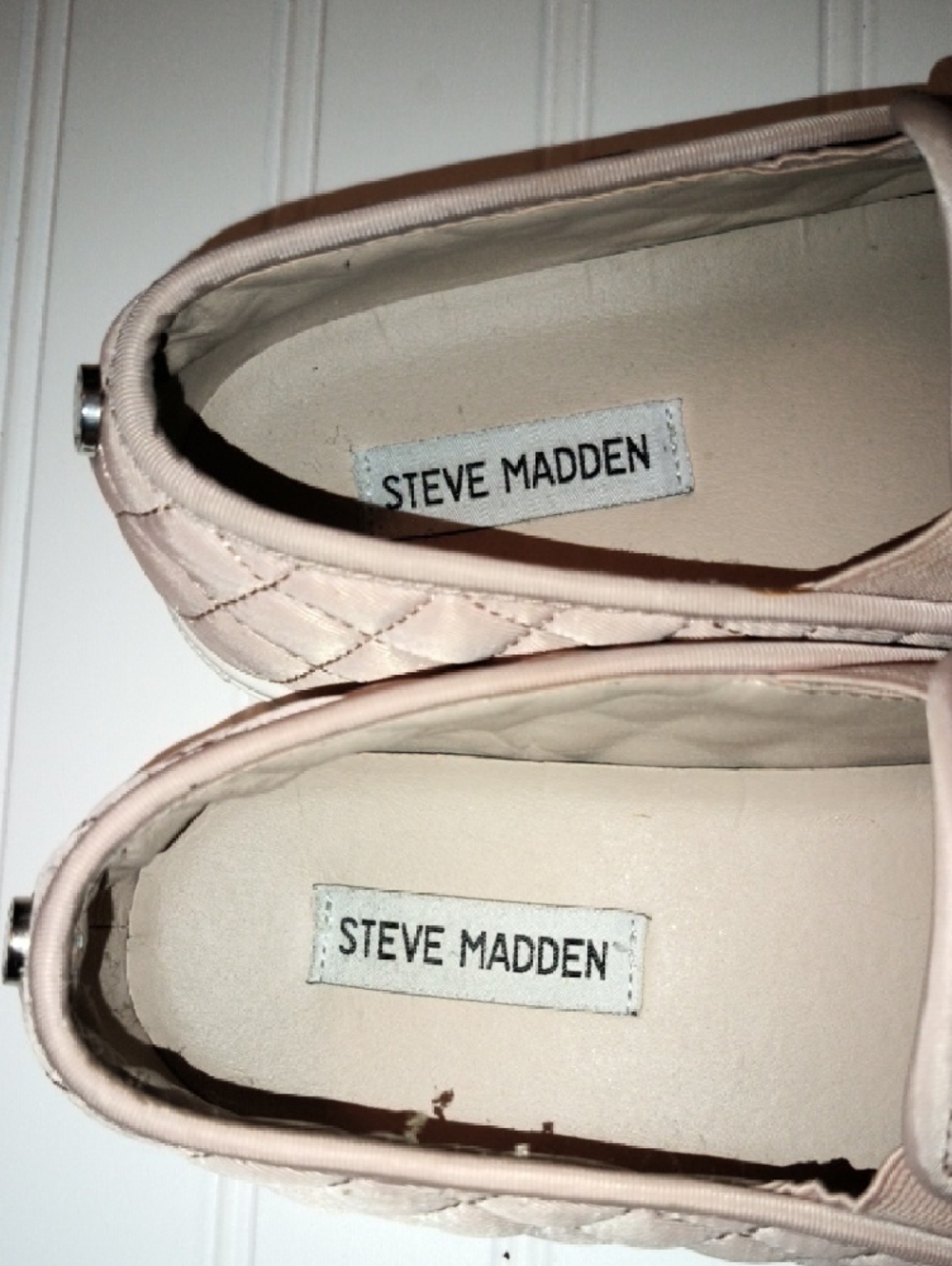 Steve Madden Quilted Slip-On Sneakers in Pale Pink / Size 9 - Picture 6 of 7